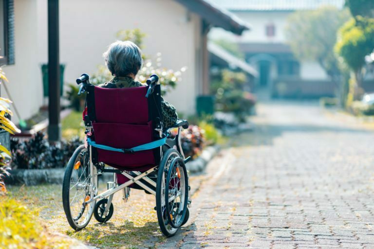 a person in a wheelchair