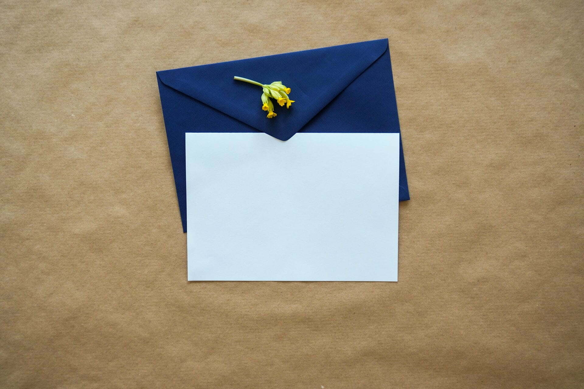 a blue and white square with a yellow pin on it