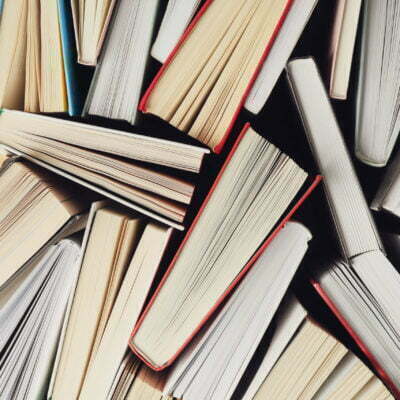 a close-up of a pile of files
