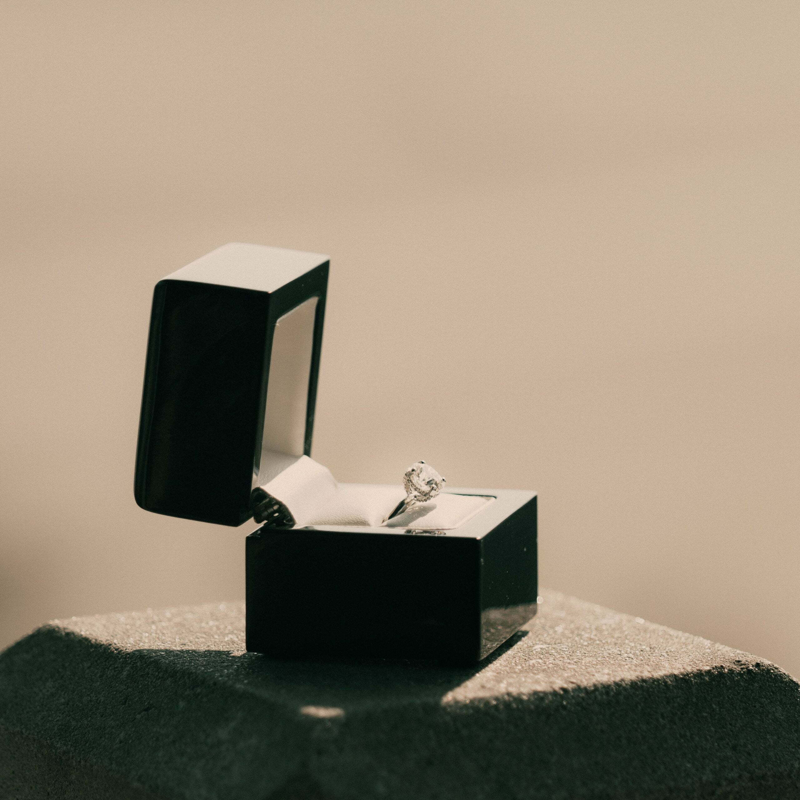 a black rectangular object on a black box