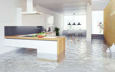 a kitchen with a large island