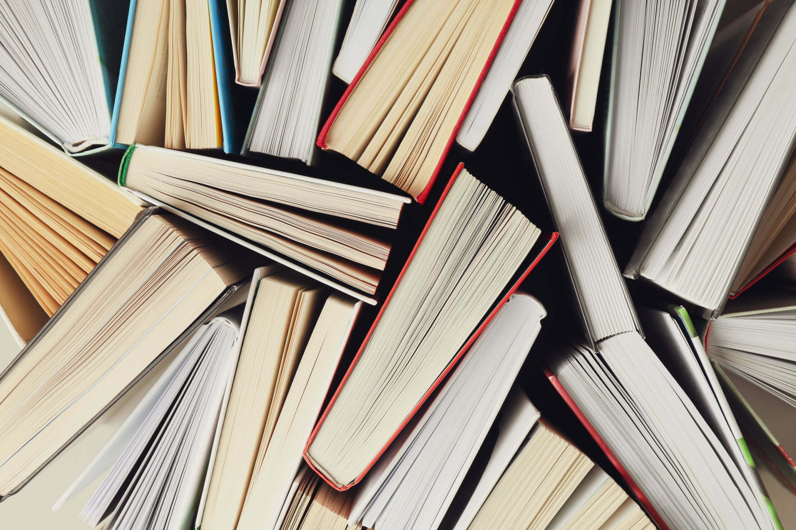 a close-up of a pile of files