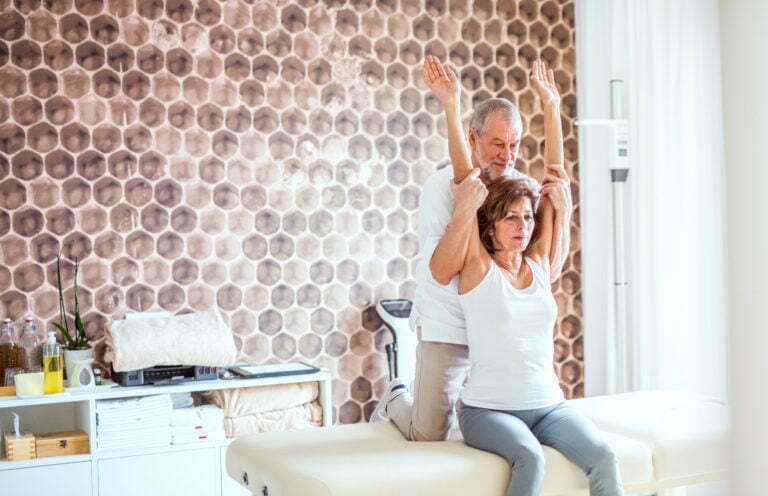 a person doing a yoga pose