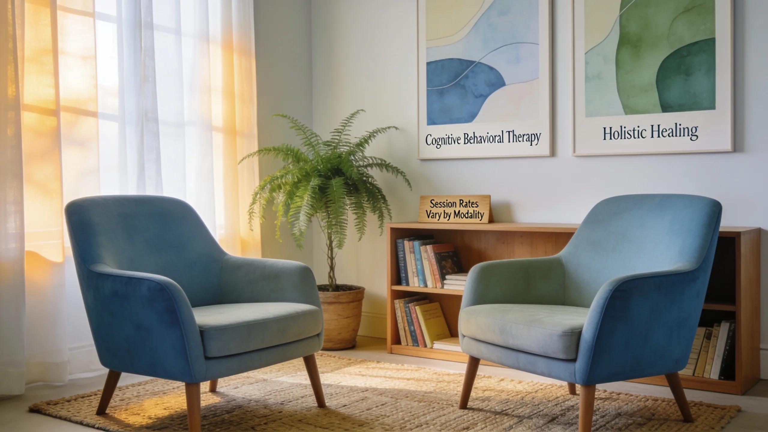 How Much Does Couples Therapy Cost? A Realistic Price Guide 2 Therapy room settings highlighting the diversity of approaches in couples therapy and their costs