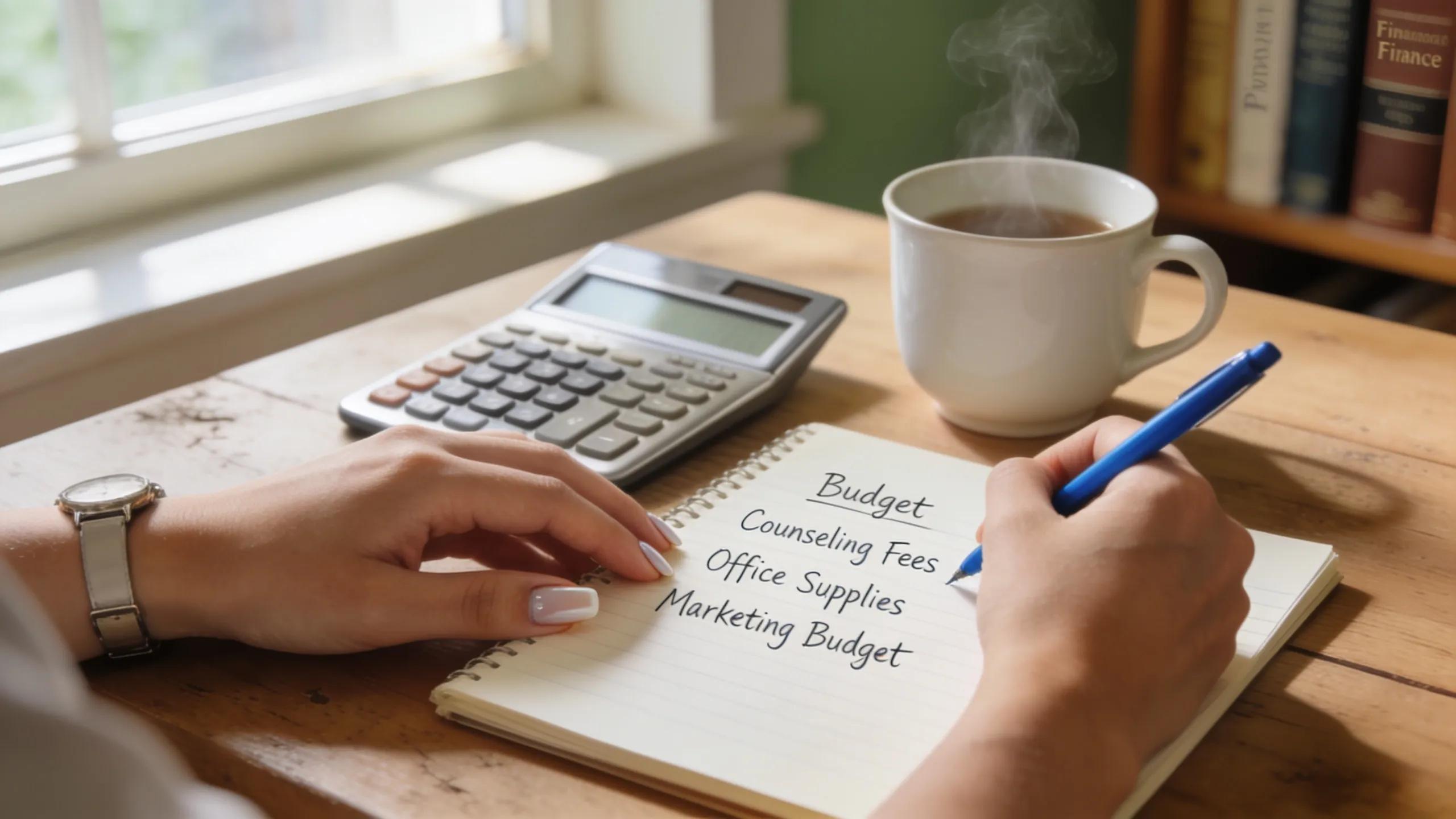 How Much Does a Marriage Counselor Cost? 2 Hands planning a budget for marriage counseling, illustrating payment models and financial management